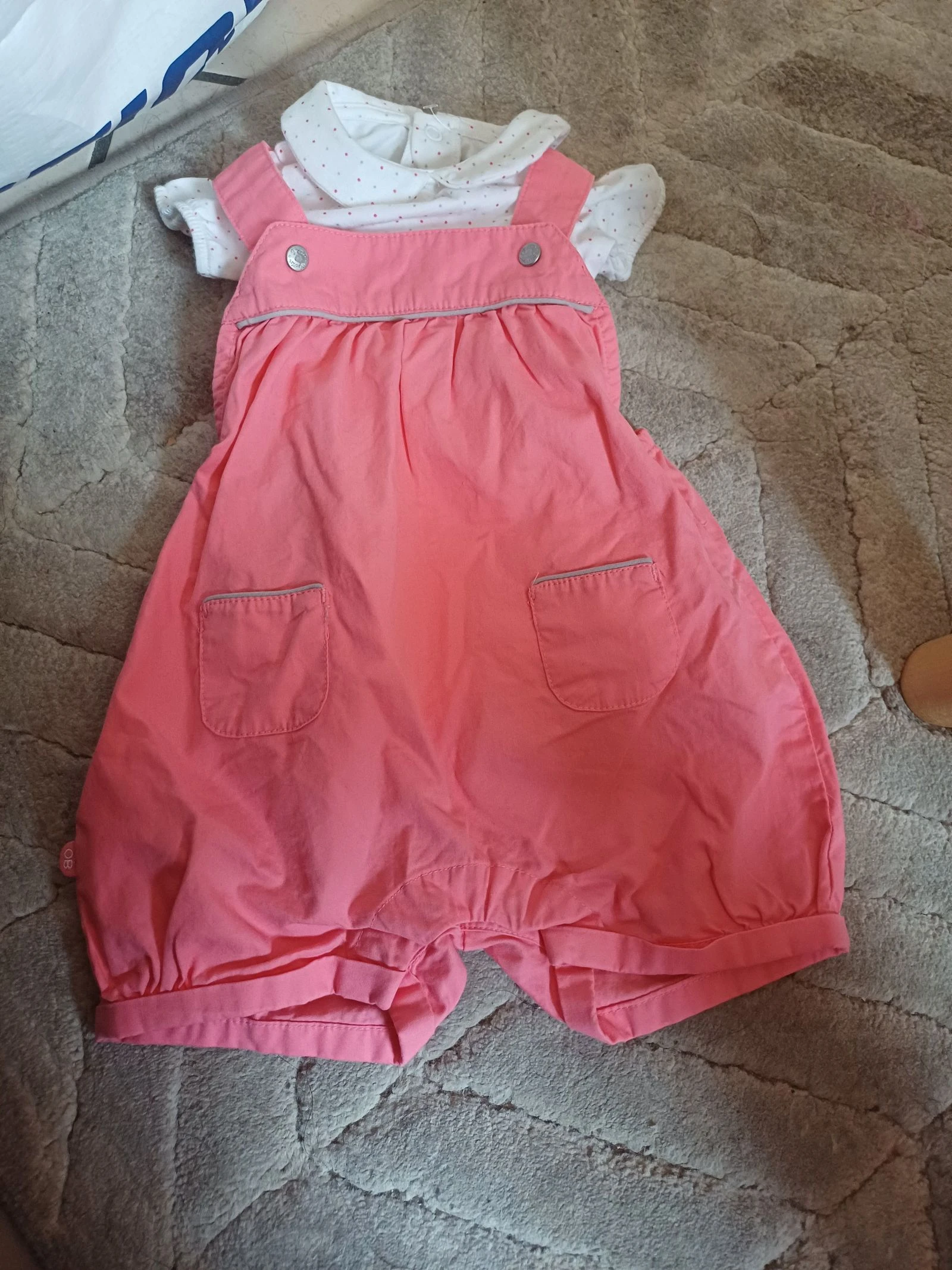 Salopette + body bébé fille 
